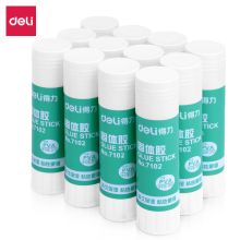 得力 7102 21g高粘度PVA固体胶水/胶棒 快干耐用便携 学习生活手工DIY 12支/盒 （单位：盒）