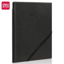 得力(deli) 22215 25K 96张 可插笔绑带皮面本 黑色（单位：本）