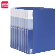 得力(deli) 5004 10只A4/40页资料册 文件收纳册 活页插袋文件夹 蓝色（单位：箱）