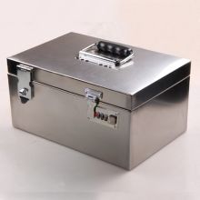 惠维 18*12*11CM密码+单挂 不锈钢存钱箱 银色（单位：个）