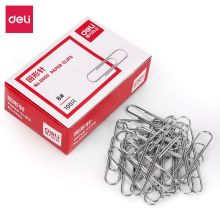 得力（deli）0050 大号回形针 5cm电镀金属曲别针 办公用品 5盒装（单位：盒）