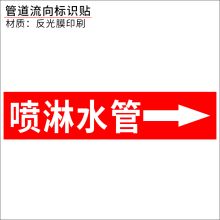 摩洛科 BP1723 4*20cm管道标识喷淋水管（单位：张）
