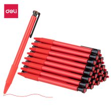 得力（deli） 6546 0.7mm 红色按动圆珠笔 36支/盒 （单位：盒）