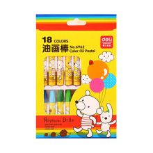 得力 6962 油画棒 幼儿蜡笔/儿童蜡笔/美术绘画用品/18色（单位：盒）