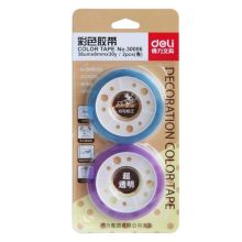 得力 30006 8mm*30y文具胶带 彩色（单位：卡）