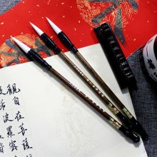 善琏湖州 精制大长峰羊毫毛笔 深棕