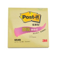 3M 654S 报事贴狠贴便条纸3*3in 90页 黄（单位：本）