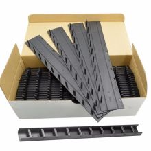 百顺好 10MM  装订夹条十孔塑料A4手动压条 黑色加厚 (50支装)   (单位:袋)