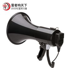 雷公王 CR-876 扩音器 蓝牙录音喇叭50W大功率手持 官方标配+2600毫安锂电池 黑色