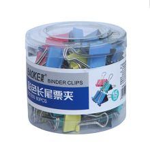 宝克（BAOKE） BC1350 长尾夹 15mm 60个/筒 彩色 单位：筒