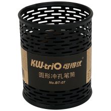 可得优 BT-07 圆形冲孔笔筒 80*100mm 单位：个 黑色