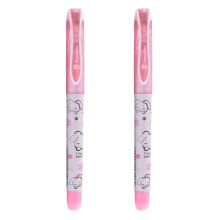 白雪 FP-5008 直液式粉色笔杆钢笔+6支墨囊 F尖 1+6/卡 墨蓝色 （单位：卡）