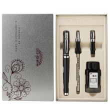 英雄 2062 双笔头钢笔宝珠笔墨水礼盒礼品套装 0.5mm 1套装 黑色 （单位：套）