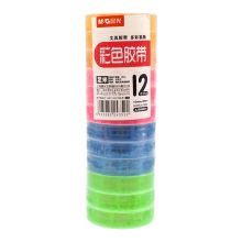 晨光 AJD99501 彩色文具胶带12mm*30y（12卷/筒）彩色（单位：条）