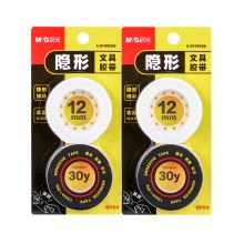 晨光 AJD99568 隐形文具胶带12mm*30y（两卷/筒） 白色（单位：卡）