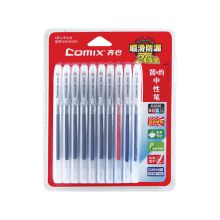 齐心 K3020 全针管中性笔0.5mm 20支卡 配 单位:卡