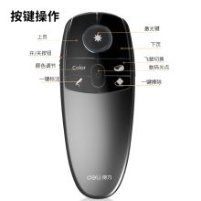 得力 2806 114*46*27mm 可充电 空中飞鼠 激光笔 银色（单位：支）