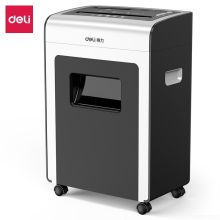 得力/deli 9914 普通碎纸机 5级保密办公商用单次6张 21L 黑白色