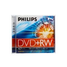 飞利浦（PHILIPS） DVD+RW 可擦写刻录光盘 1片空白光碟 4速4.7G 单片盒装 单位：盒