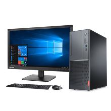 联想 扬天M5300k 商用台式电脑 (AMD A10-8770/4G/1T/ 键鼠/ 串口/office/四年上门/配21.5英寸显示器) (单位:套) 黑色