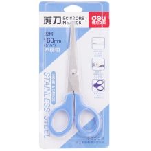 得力/deli 0605 文具剪刀 加厚刀刃 家用小号剪子 混