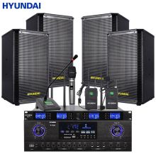 现代 YK6+K1200 会议室音响套装组合 6寸一拖四+4只无线麦克风（单位：台）