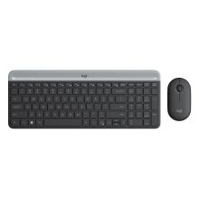 罗技（Logitech）MK470无线键鼠套装 薄膜键盘12个快捷按键10米覆盖办公设计师无限键盘鼠标套装 黑色