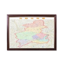 左岸 1.9*1.4m 沈阳地图 含实木边框 计价单位:套
