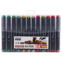 宝克 MP2911-24 双头酒精油性马克笔套装 1mm-6mm 24色/盒 彩色 （单位：盒）