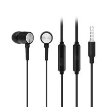 惠普/HP  DHH-1111 3.5mm黑色有线音乐 耳机  支持语音通话 按键操控 笔记本电脑台式机 YC 黑色
