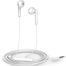 华为 HUAWEI AM115 标准版原装半入耳式耳机 三键线控带麦克风 白色