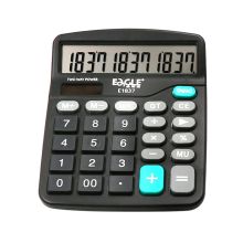 益而高 E1837 双电源计算器 12位 黑色 （单位：台）