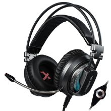 西伯利亚 XIBERIA V10 头戴式电竞游戏耳机 7.1声道 重低音7彩发光 灰色 
