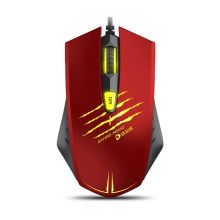 达尔优 DAREU LM109 游戏电竞有线鼠标 静音版 红色