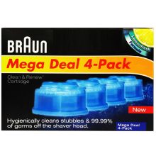 博朗 BRAUN 电动剃须刀清洁液4盒装MEGA DEAL 4-PACK