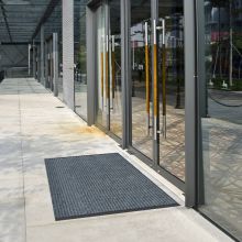 兰诗（LAUTEE） LS-5104 灰色1.8米宽*1.2米长 条纹复合地垫 （单位：块）