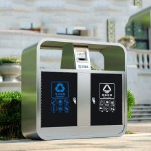 金绿士 304不锈钢F款 户外垃圾桶 不锈钢环卫果皮箱室外大号物业分类环保街道小区垃圾箱（单位：个）