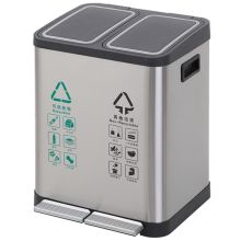 中电鼎润 ZDHT-Z06 15L+15L 脚踏分类垃圾桶 (计价单位：个) 银色