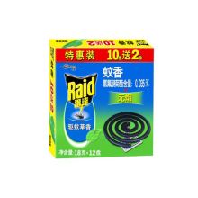 雷达 蚊香无烟驱蚊香草 10+2盘 单位：盒
