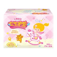 七度空间 纯棉表层超薄乐Q包女生护垫155mm 28片 （单位：盒）