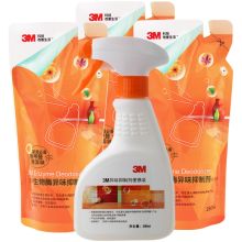 3M 异味抑制剂 新房装修家具除异味 室内除甲醛清除剂 1瓶+3袋组合装