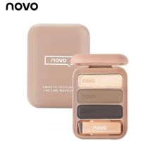 NOVO立体三色眉粉鼻影高光三合一防水防汗持久不脱色女初学者学生自然 1#栗棕色
