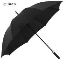 C'mon 大码雨伞双人超大男士商务雨伞大号加固半自动伞直杆长柄伞防风高尔夫伞 68.5cm*8k（单位：把）