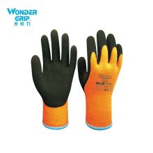 多给力(Wonder Grip) WG-380 1双 乳胶手套防寒防冻防滑冬季冷库劳保手套仓储冷链搬运工作手套 9/L 橙色(单位：包)