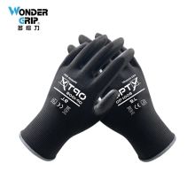 多给力(Wonder Grip) OP-100B 12双 通用PU涂掌手套透气建筑搬运工地防滑耐磨劳保手套 8/M 黑色(单位：袋)