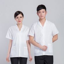 国产 短袖 学校食堂透气男女厨师服 白色（单位：件）