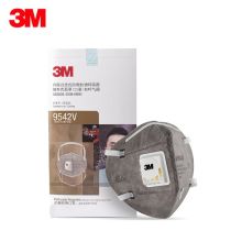 3M 9542v口罩 带呼吸阀 KN95级别 活性炭口罩 头带式灰色 独立包装 20个/盒 防尘口罩 9542v