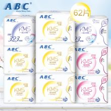 ABC KMS纤薄棉柔日夜组合9包62片(日用240*40片+夜用280*16片+夜用323mm*6片)卫生巾套装