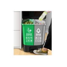 华旭 60L 厨余+其他双桶垃圾桶 灰绿色 （单位：个）