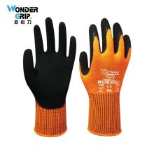 多给力(Wonder Grip) WG-320 12双 腈纶氨纶天然乳胶轻防寒冬手套季骑车户外滑雪水产防护手套 9/L 橙色(单位：袋)